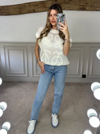 LOE Cream Knit Sleeveless Jumper image 0