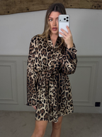 DOLCE Silk 3 Piece Leopard Pyjama Short Set  image 3