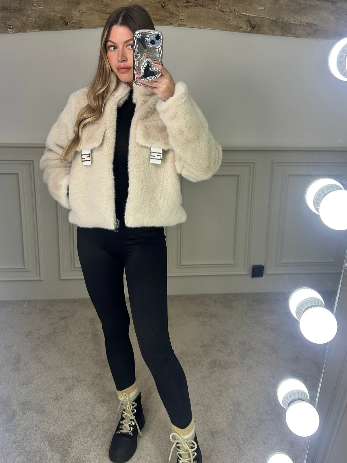 FF Cream Faux Fur Jacket - LIMITED image 5