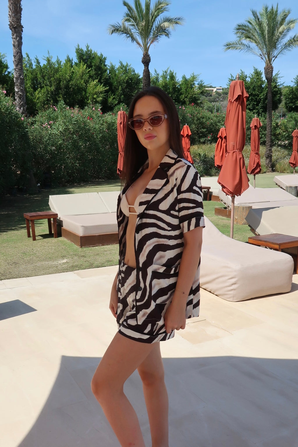 ROBERTO Zebra Print Silk Set  image 1