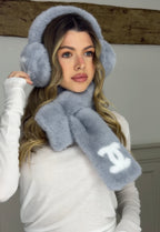 CC Grey & White Ear Muff & Scarf SET - LIMITED image 0