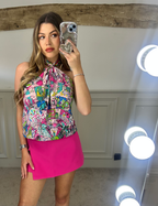 H Monopoly Pink Scarf Top image 0