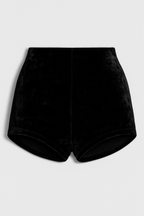 The PERFECT VELVET  Sculpted Black Full Coverage Shorts image 7