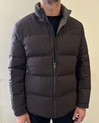 MENS Fitted Waterproof Coat in Mocha with Seamless Zip  image 1