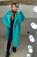 MARA Aqua Teddy Coat with Suede Lining image 0