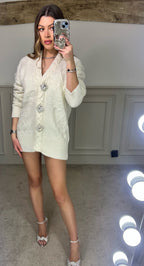 Cream Heart Long Caridgan 3 Piece Set - Limited image 3
