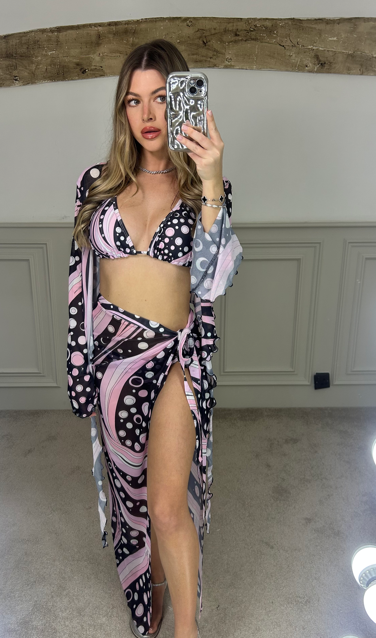 EMILIO Black & Light Pink Two Piece Set - LIMITED image 5