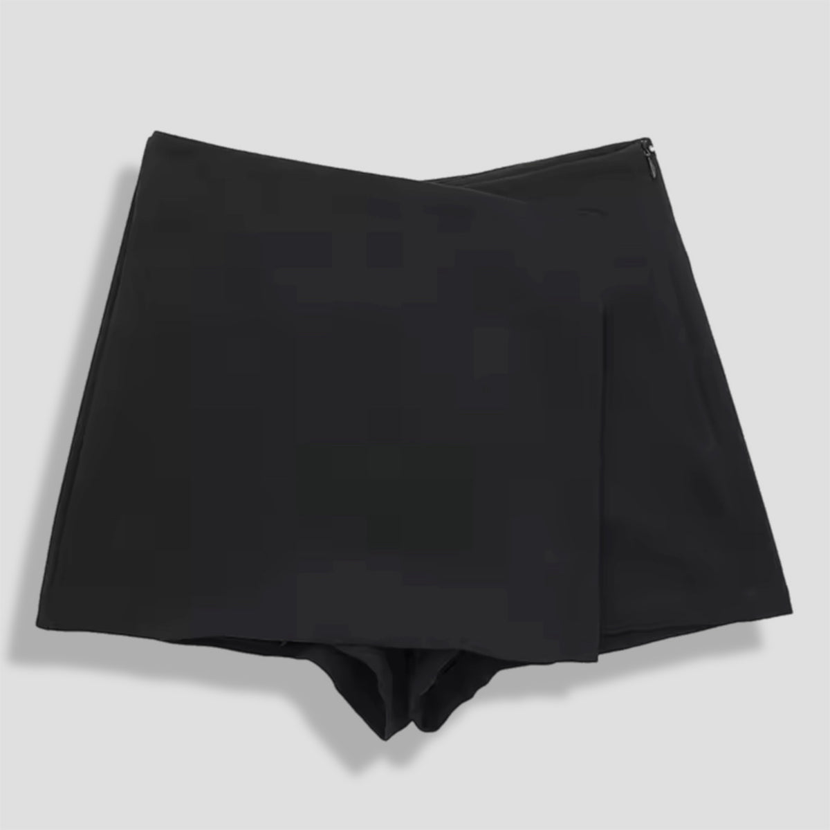 Black SKORT Zip Up Skirt Shorts. image 0