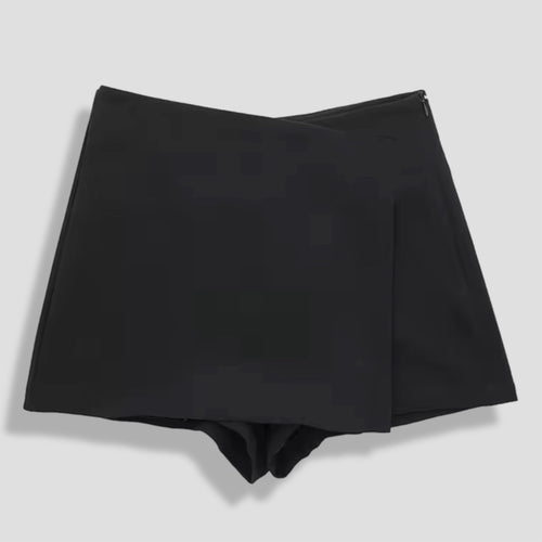 Black SKORT Zip Up Skirt Shorts. image 0