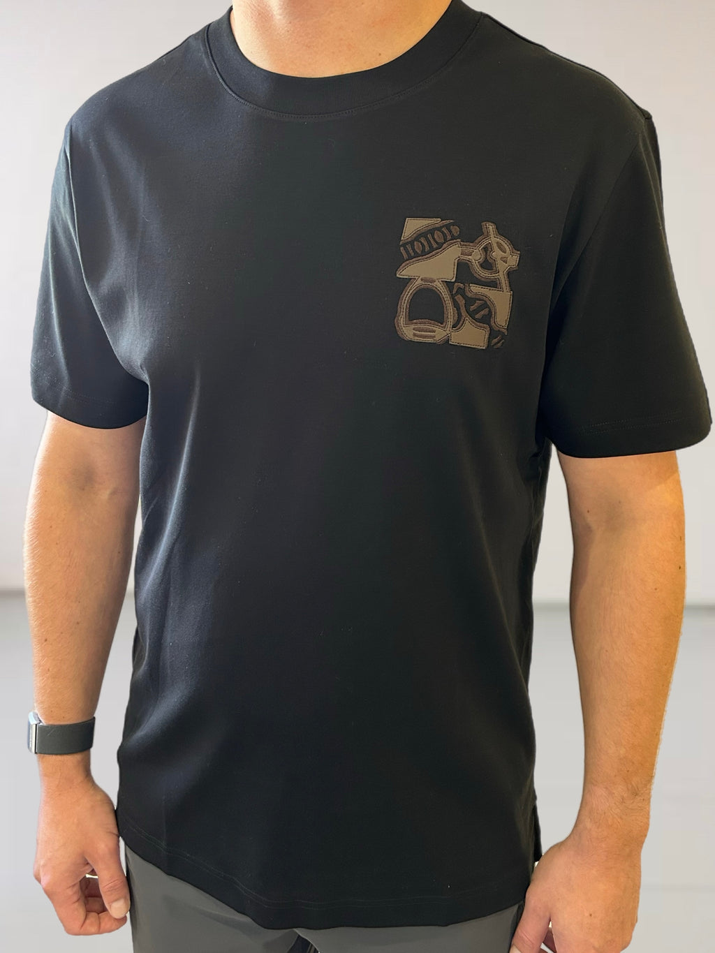 MENS H Black & Brown Graphic T-shirt  image 1