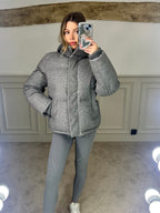 LORO Grey Coat with Knitted Hood - LIMITED image 0
