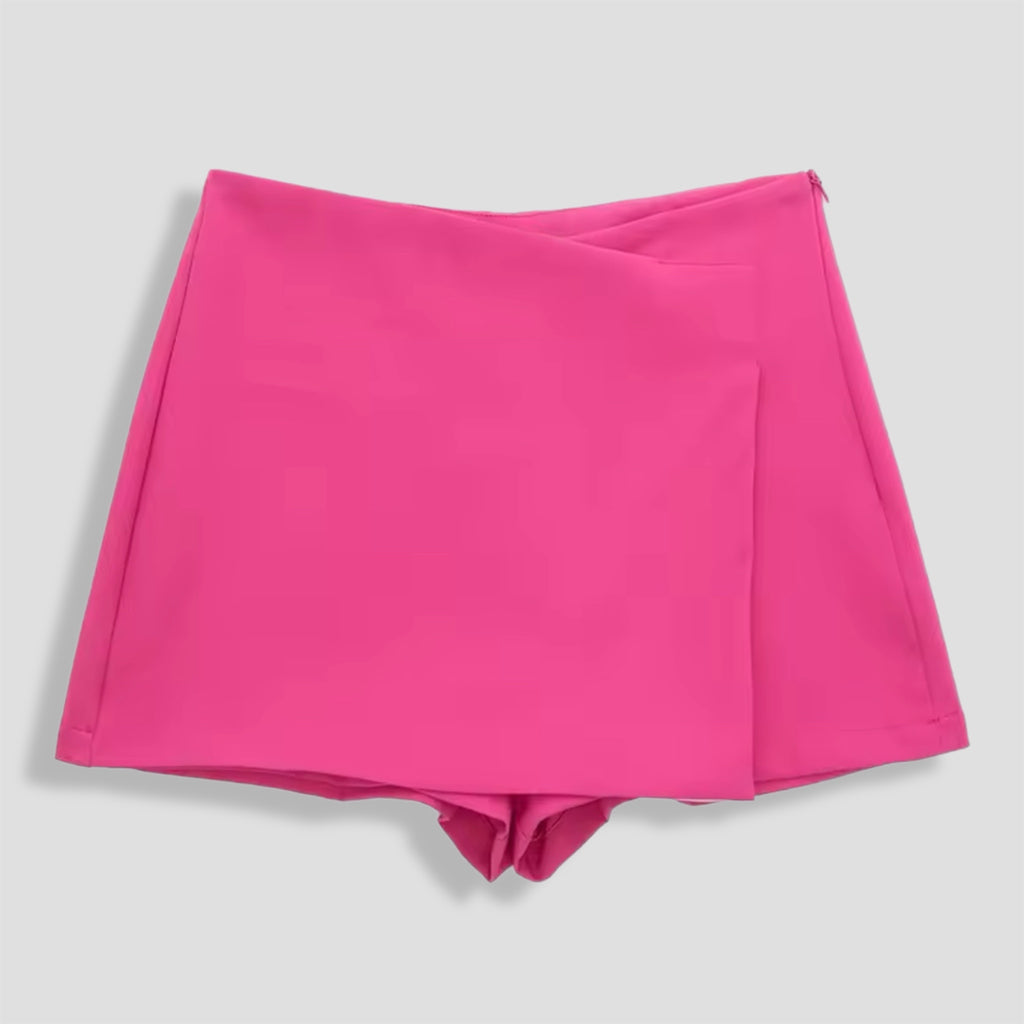 Pink SKORT Zip Up Skirt Shorts. image 2