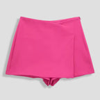 Pink SKORT Zip Up Skirt Shorts. image 2