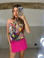 H Animal Town Pink Scarf Top image 4