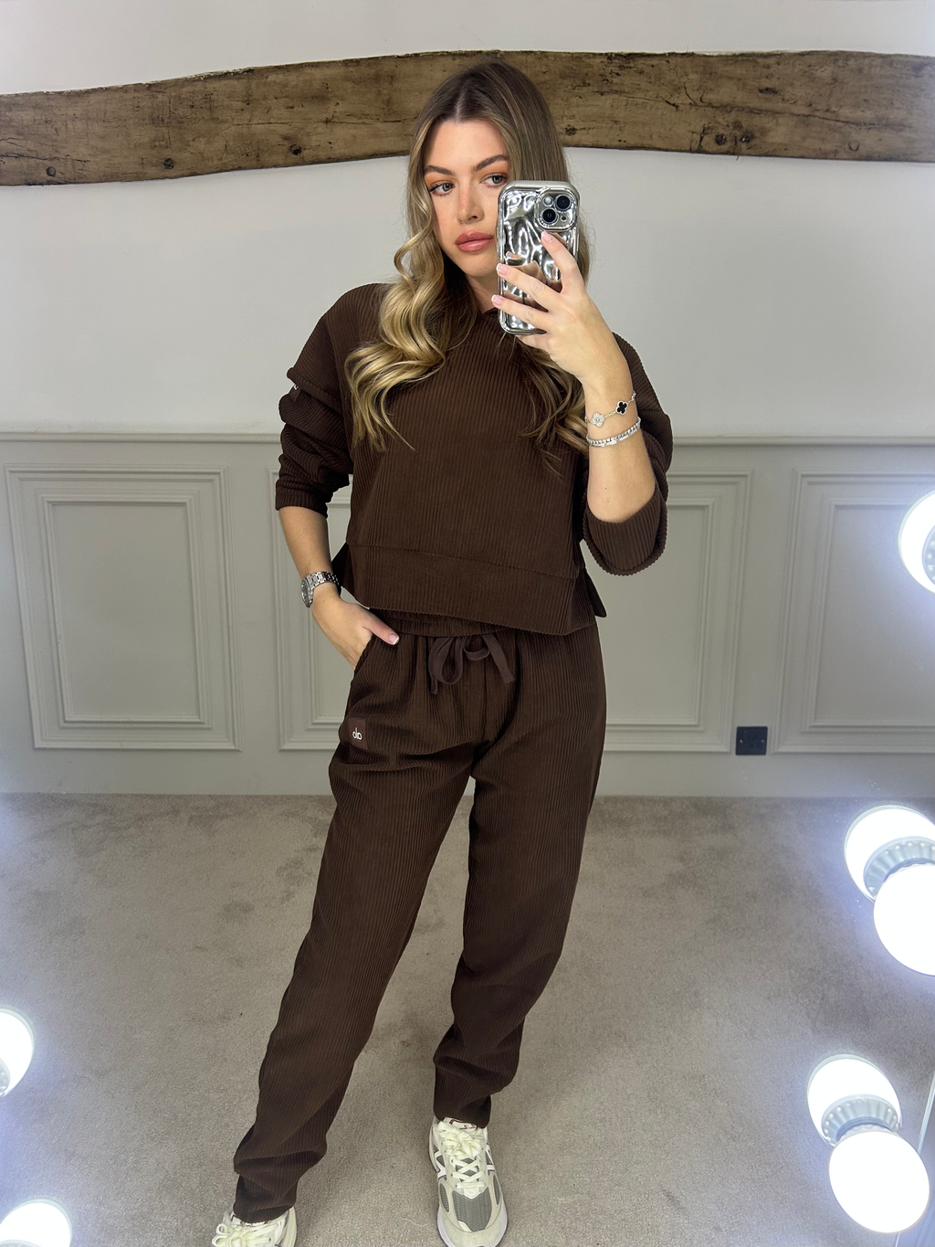 YOGA Brown Ribbed Knit Tracksuit - LIMITED image 2