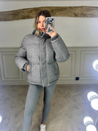 LORO Grey Coat with Knitted Hood - LIMITED image 3