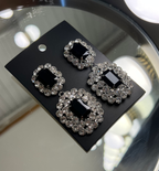Black Gem & Crystal Diamontè earrings  image 0