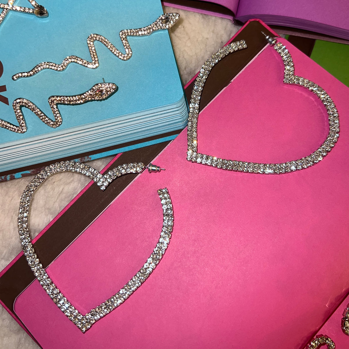 HEART Diammonte Large Hoop Earrings 💞 image 0