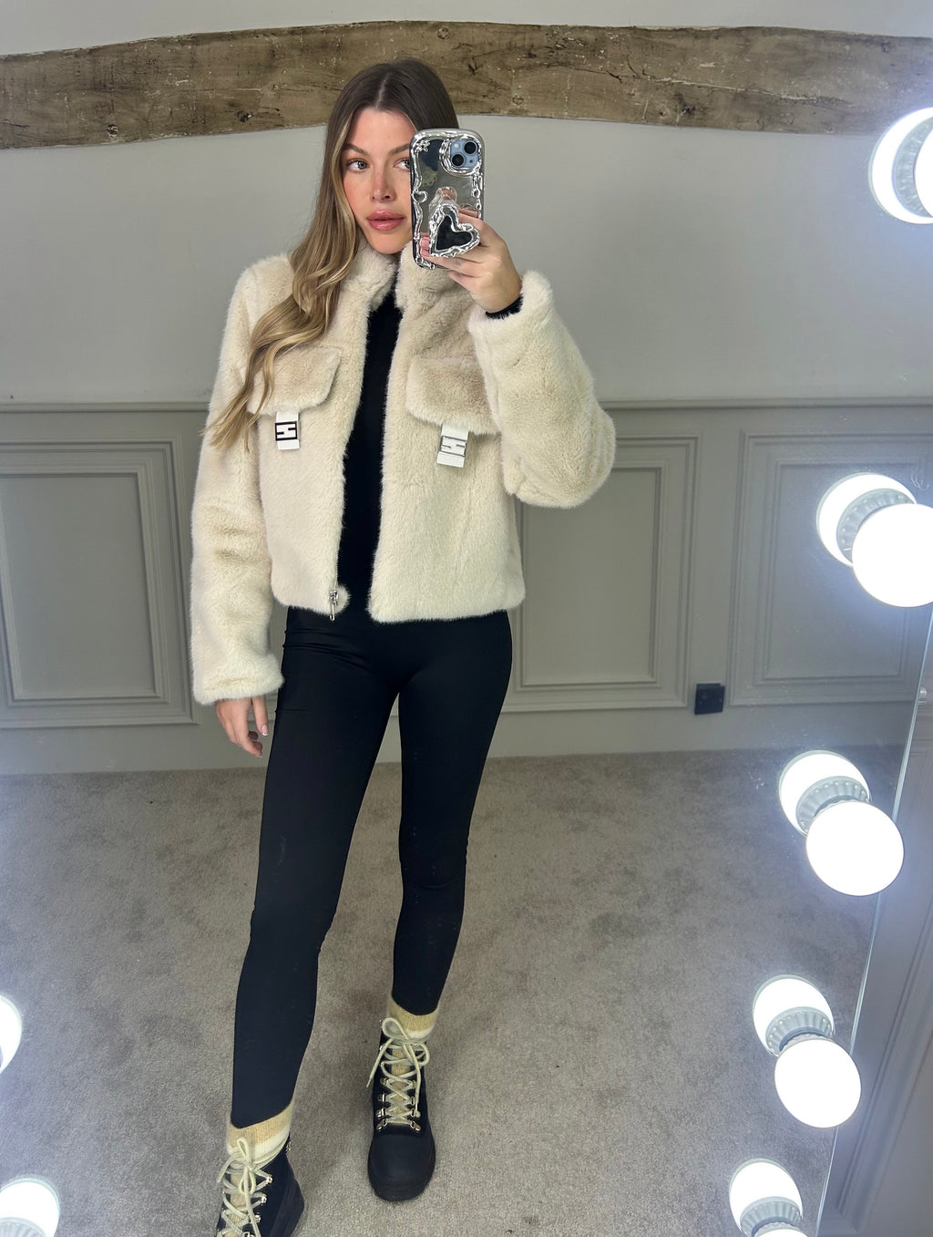 FF Cream Faux Fur Jacket - LIMITED image 3
