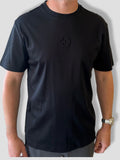 MENS Louis Raised Monogram T-shirt Black image 0
