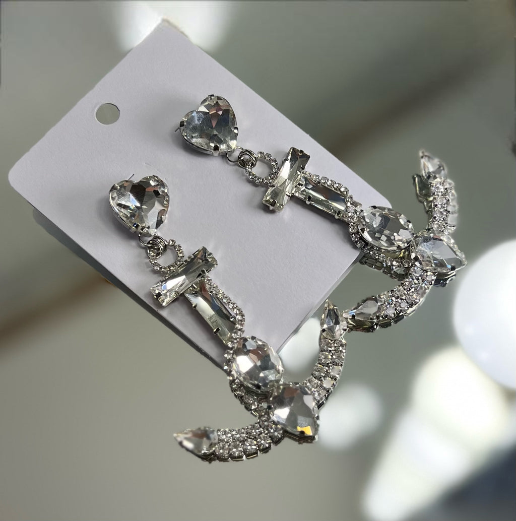 SAILOR XL Crystal Earrings 🖤 image 0