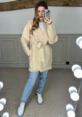Cream Fringed Wrap Over Cardigan - LIMITED image 0