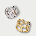 H Chain Scarf Ring - Gold & Silver image 0