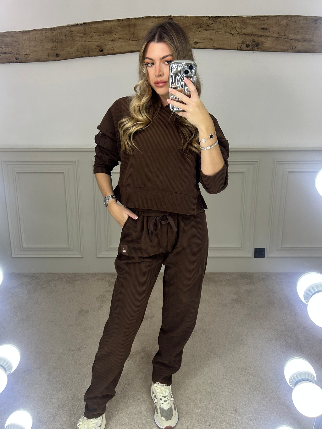 YOGA Brown Ribbed Knit Tracksuit - LIMITED image 0