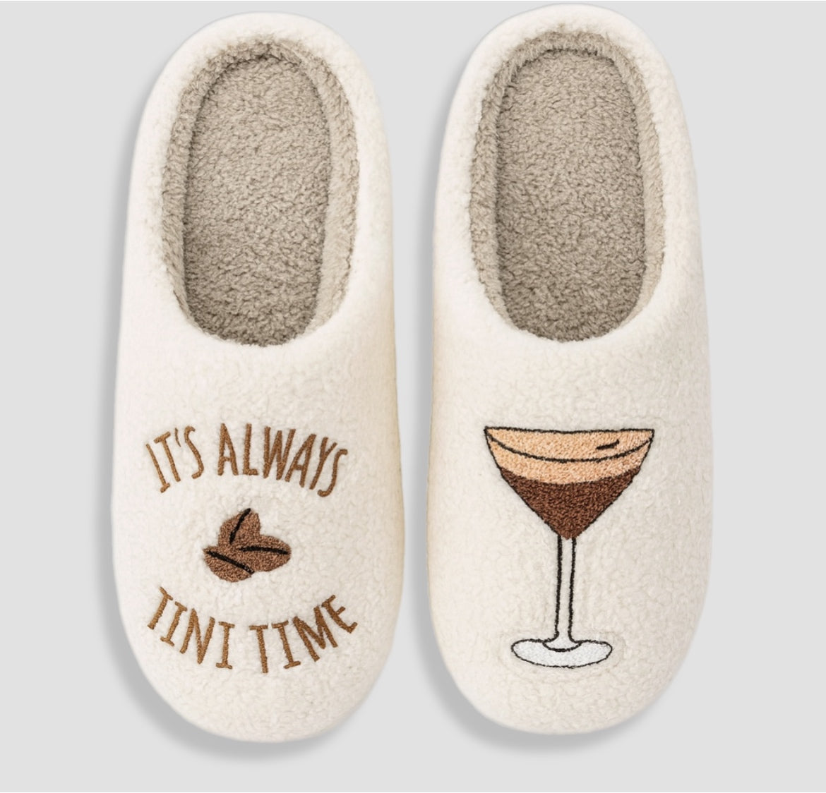 COCKTAIL Collection Slippers Espresso Martini " It's always Tini Time" i image 0