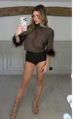 The PERFECT SHORTS Illusion Crepe Sculpted Chocolate Brown Full Coverage image 2