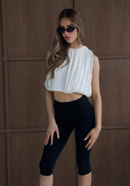 CHLO Champagne Sleeveless Cropped Top