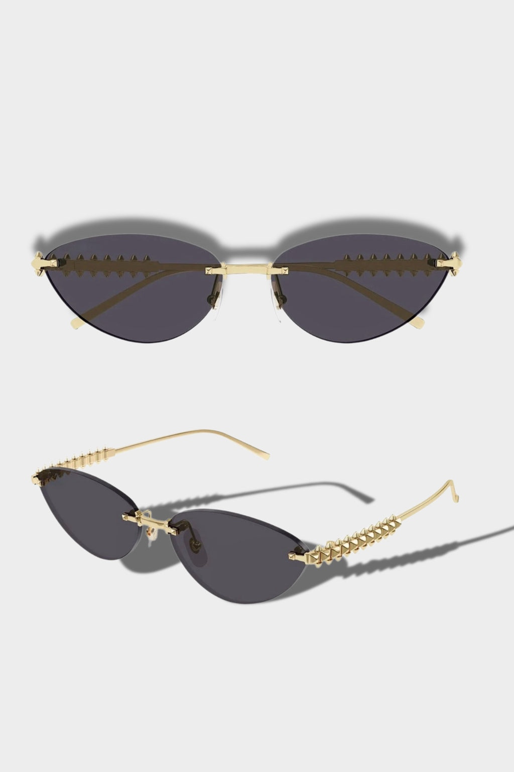 PANTHER Cat Eye Sunglasses with Gold Frame