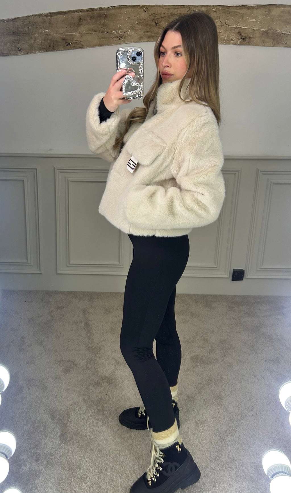 FF Cream Faux Fur Jacket - LIMITED image 6