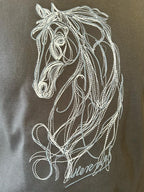 MENS H Navy Black Horse T-shirt  image 1