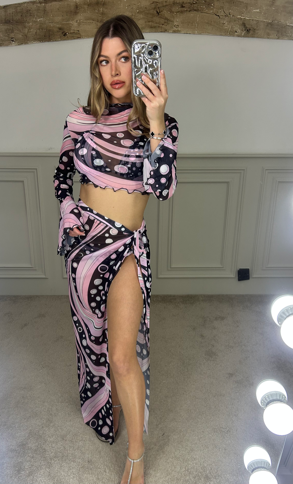 EMILIO Black & Light Pink Two Piece Set - LIMITED image 1