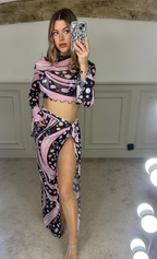 EMILIO Black & Light Pink Two Piece Set - LIMITED image 1