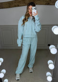 BLUE Tracksuit with Hood & Drawstring Hem Track Pants image 0