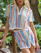 MISSI Towelling Shirt & Skirt Set - LIMITED
