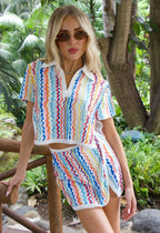 MISSI Towelling Shirt & Skirt Set - LIMITED