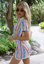 MISSI Towelling Shirt & Skirt Set - LIMITED