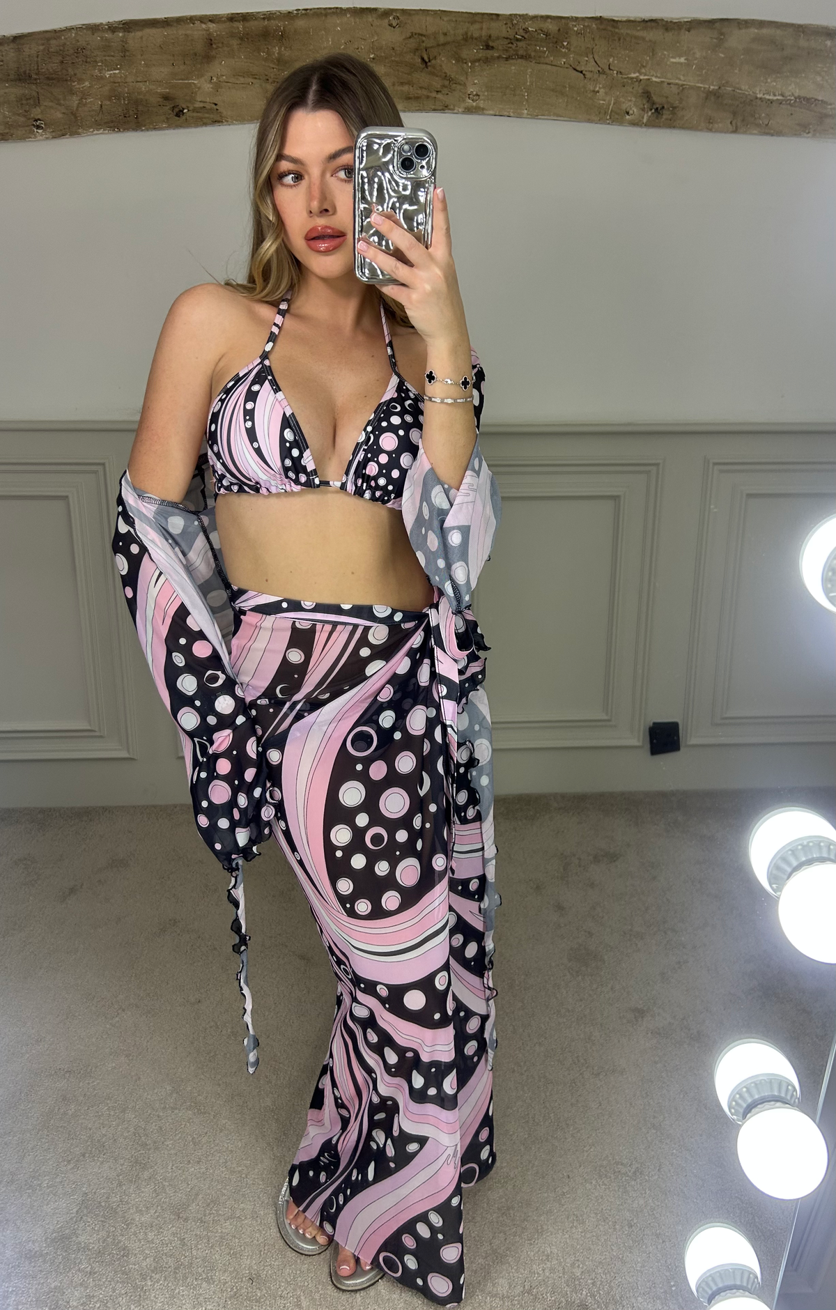 EMILIO Black & Light Pink Two Piece Set - LIMITED image 4