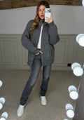 H Dark Grey / Green Cardigan With Pockets - LIMITED image 0