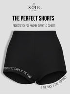 The PERFECT VELVET  Sculpted Black Full Coverage Shorts image 6