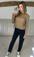 MUI Brown Long Sleeve Cotton Top image 0