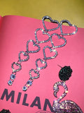 Heart Tier Drop Down Diamonte Earrings  image 0