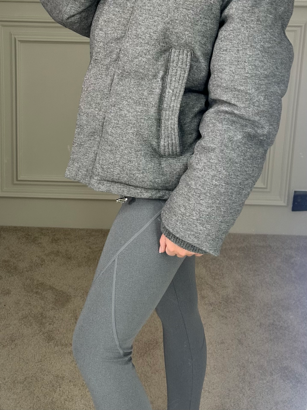 LORO Grey Coat with Knitted Hood - LIMITED image 2