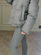 LORO Grey Coat with Knitted Hood - LIMITED image 2