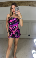 EMILIO Purple & Fushia Silk Shorts    image 4