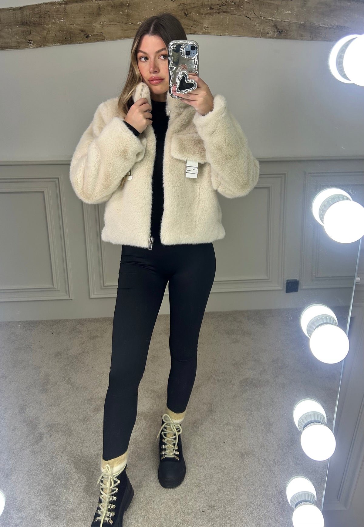 FF Cream Faux Fur Jacket - LIMITED image 1