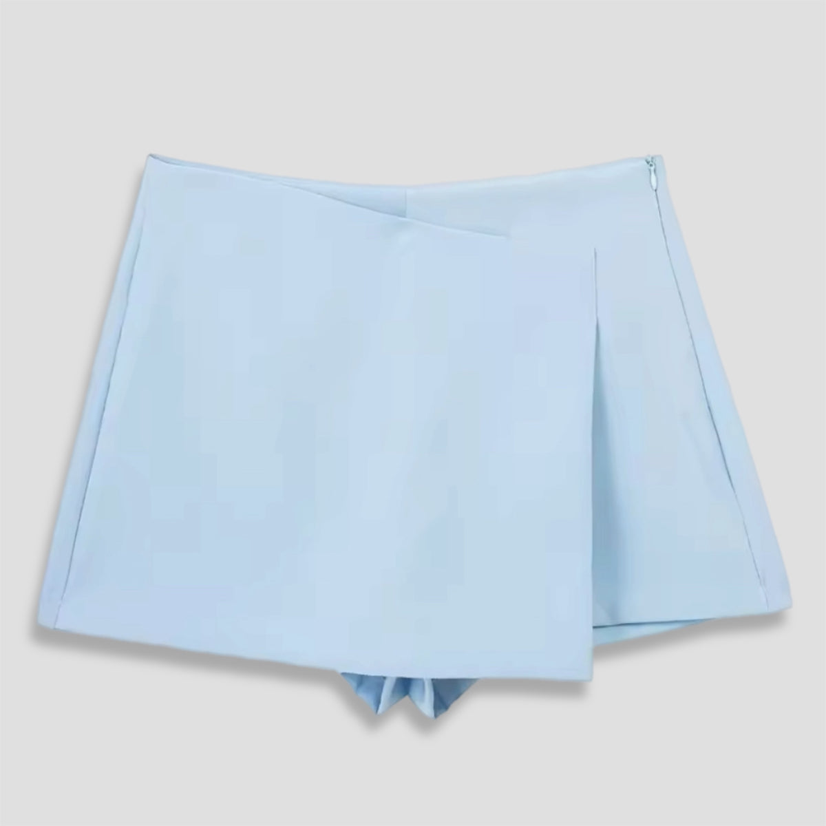 Blue SKORT Zip Up Skirt Shorts. image 1